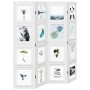 Biombo separador de 4 paneles madera maciza Paulownia blanco de vidaXL, Divisores de ambientes - Ref: Foro24-358689, Precio: ...