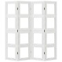 Biombo separador de 4 paneles madera maciza Paulownia blanco de vidaXL, Divisores de ambientes - Ref: Foro24-358689, Precio: ...