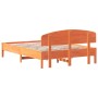 Estructura cama con cabecero madera pino marrón cera 160x200 cm de vidaXL, Camas y somieres - Ref: Foro24-3207204, Precio: 20...