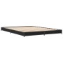 Estructura de cama madera de ingeniería y metal negro 120x190cm de vidaXL, Camas y somieres - Ref: Foro24-845166, Precio: 87,...