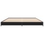 Estructura de cama madera de ingeniería y metal negro 120x190cm de vidaXL, Camas y somieres - Ref: Foro24-845166, Precio: 87,...