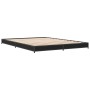 Estructura de cama madera de ingeniería y metal negro 120x190cm de vidaXL, Camas y somieres - Ref: Foro24-845166, Precio: 87,...