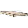 Estructura cama madera ingeniería metal roble Sonoma 100x200 cm de vidaXL, Camas y somieres - Ref: Foro24-845172, Precio: 57,...