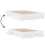 Cama con cajones madera de ingeniería blanco 135x190 cm de vidaXL, Camas y somieres - Ref: Foro24-3280405, Precio: 173,90 €, ...