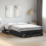 Cama con cajones madera de ingeniería negro 120x190 cm de vidaXL, Camas y somieres - Ref: Foro24-3280413, Precio: 167,66 €, D...