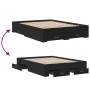 Cama con cajones madera de ingeniería negro 120x190 cm de vidaXL, Camas y somieres - Ref: Foro24-3280413, Precio: 167,66 €, D...