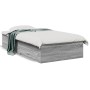 Cama con cajones madera de ingeniería gris Sonoma 75x190 cm de vidaXL, Camas y somieres - Ref: Foro24-3280445, Precio: 108,39...
