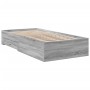 Cama con cajones madera de ingeniería gris Sonoma 75x190 cm de vidaXL, Camas y somieres - Ref: Foro24-3280445, Precio: 108,39...