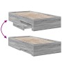 Cama con cajones madera de ingeniería gris Sonoma 75x190 cm de vidaXL, Camas y somieres - Ref: Foro24-3280445, Precio: 108,39...