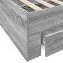 Cama con cajones madera de ingeniería gris Sonoma 75x190 cm de vidaXL, Camas y somieres - Ref: Foro24-3280445, Precio: 108,39...