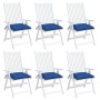 Cojines de silla de jardín 6 uds tela Oxford azul 40x40x7 cm de vidaXL, Cojines para sillas y sofás - Ref: Foro24-361482, Pre...