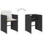 Sillas de jardín con cojines 4 unidades ratán sintético negro de vidaXL, Sillas de jardín - Ref: Foro24-4007455, Precio: 170,...