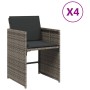 Sillones de jardín con cojines 4 uds ratán sintético gris de vidaXL, Sillas de jardín - Ref: Foro24-4007457, Precio: 165,95 €...