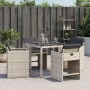 Sillones de jardín con cojines 4 uds ratán sintético gris claro de vidaXL, Sillas de jardín - Ref: Foro24-4007460, Precio: 16...