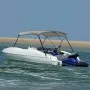 Bimini-Top mit 3 Bögen grau 183x152x133 cm von vidaXL, Aufbewahrungsabdeckungen für Boote - Ref: Foro24-94798, Preis: 150,29 ...