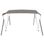 Toldo bimini de 3 arcos gris 184x189x135 cm de vidaXL, Cubiertas para almacenamiento de barcas - Ref: Foro24-94801, Precio: 1...