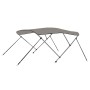 Toldo bimini de 3 arcos gris 184x189x135 cm de vidaXL, Cubiertas para almacenamiento de barcas - Ref: Foro24-94801, Precio: 1...