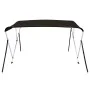 Toldo bimini de 3 arcos negro 184x170x133 cm de vidaXL, Cubiertas para almacenamiento de barcas - Ref: Foro24-94803, Precio: ...