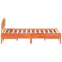 Estructura cama con cabecero madera pino marrón cera 140x200 cm de vidaXL, Camas y somieres - Ref: Foro24-3207212, Precio: 19...