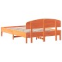 Estructura cama con cabecero madera pino marrón cera 140x200 cm de vidaXL, Camas y somieres - Ref: Foro24-3207212, Precio: 19...