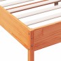 Estructura cama con cabecero madera pino marrón cera 140x200 cm de vidaXL, Camas y somieres - Ref: Foro24-3207212, Precio: 19...