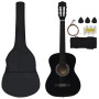 Set de guitarra clásica para principiantes 8 pzas negro 3/4 36" de vidaXL, Guitarras - Ref: Foro24-70119, Precio: 67,54 €, De...