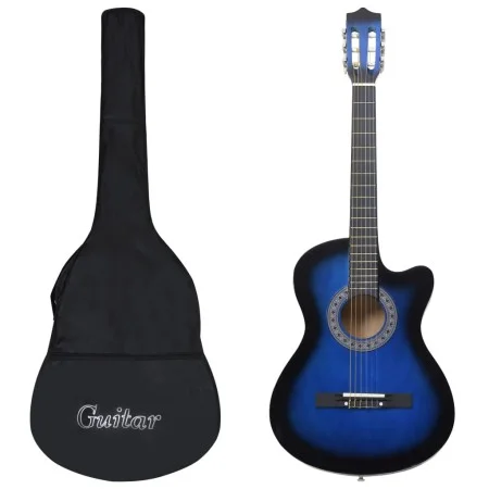 Set de guitarra clásica occidental 12 pzas 6 cuerdas azul 38" de vidaXL, Guitarras - Ref: Foro24-70135, Precio: 89,12 €, Desc...