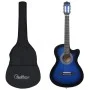 Set de guitarra clásica occidental 12 pzas 6 cuerdas azul 38" de vidaXL, Guitarras - Ref: Foro24-70135, Precio: 89,12 €, Desc...