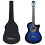 Set de guitarra clásica occidental 12 pzas 6 cuerdas azul 38" de vidaXL, Guitarras - Ref: Foro24-70135, Precio: 90,83 €, Desc...