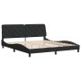 Estructura de cama con cabecero de terciopelo negro 180x200 cm de vidaXL, Camas y somieres - Ref: Foro24-3207937, Precio: 259...