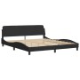Estructura de cama con cabecero de terciopelo negro 180x200 cm de vidaXL, Camas y somieres - Ref: Foro24-3207937, Precio: 259...