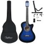 Set de guitarra clásica occidental 12 pzas 6 cuerdas azul 38" de vidaXL, Guitarras - Ref: Foro24-70135, Precio: 89,12 €, Desc...