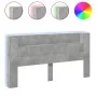 Cabecero de cama con LED gris hormigón 200x16,5x103,5 cm de vidaXL, Cabeceros y pies de cama - Ref: Foro24-839269, Precio: 98...