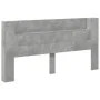 Cabecero de cama con LED gris hormigón 200x16,5x103,5 cm de vidaXL, Cabeceros y pies de cama - Ref: Foro24-839269, Precio: 98...