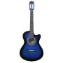 Set de guitarra clásica occidental 12 pzas 6 cuerdas azul 38" de vidaXL, Guitarras - Ref: Foro24-70135, Precio: 90,83 €, Desc...