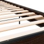 Estructura cama madera ingeniería metal marrón roble 100x200 cm de vidaXL, Camas y somieres - Ref: Foro24-845526, Precio: 84,...