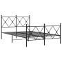 Estructura de cama con cabecero y pie metal negro 120x190 cm de vidaXL, Camas y somieres - Ref: Foro24-376517, Precio: 103,67...