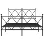 Estructura de cama con cabecero y pie metal negro 120x190 cm de vidaXL, Camas y somieres - Ref: Foro24-376517, Precio: 103,67...