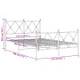 Estructura de cama con cabecero y pie metal negro 120x190 cm de vidaXL, Camas y somieres - Ref: Foro24-376517, Precio: 103,67...