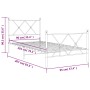 Estructura cama metal con cabecero y pie cama blanca 90x200 cm de vidaXL, Camas y somieres - Ref: Foro24-376562, Precio: 70,1...