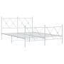 Estructura cama metal cabecero y estribo blanco 140x190 cm de vidaXL, Camas y somieres - Ref: Foro24-376569, Precio: 105,60 €...