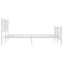 Estructura cama metal cabecero y estribo blanco 140x190 cm de vidaXL, Camas y somieres - Ref: Foro24-376569, Precio: 105,60 €...