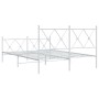 Estructura cama metal cabecero y estribo blanco 140x190 cm de vidaXL, Camas y somieres - Ref: Foro24-376569, Precio: 105,60 €...