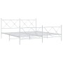 Estructura cama metal con cabecero y pie cama blanco 183x213 cm de vidaXL, Camas y somieres - Ref: Foro24-376574, Precio: 132...