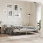 Estructura cama metal con cabecero y pie cama blanco 183x213 cm de vidaXL, Camas y somieres - Ref: Foro24-376574, Precio: 132...
