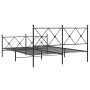 Estructura de cama cabecero y estribo metal negro 150x200 cm de vidaXL, Camas y somieres - Ref: Foro24-376522, Precio: 132,77...