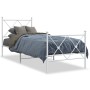 Estructura cama metal con cabecero y pie cama blanca 80x200 cm de vidaXL, Camas y somieres - Ref: Foro24-376560, Precio: 68,7...