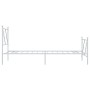 Estructura cama metal con cabecero y pie cama blanca 80x200 cm de vidaXL, Camas y somieres - Ref: Foro24-376560, Precio: 68,7...