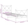 Estructura cama metal con cabecero y pie cama blanca 80x200 cm de vidaXL, Camas y somieres - Ref: Foro24-376560, Precio: 68,7...