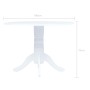 Mesa de comedor de madera maciza de caucho blanco 106 cm de vidaXL, Mesas de cocina y de comedor - Ref: Foro24-247353, Precio...